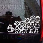 Boplo Cartoon Family Car Sticker