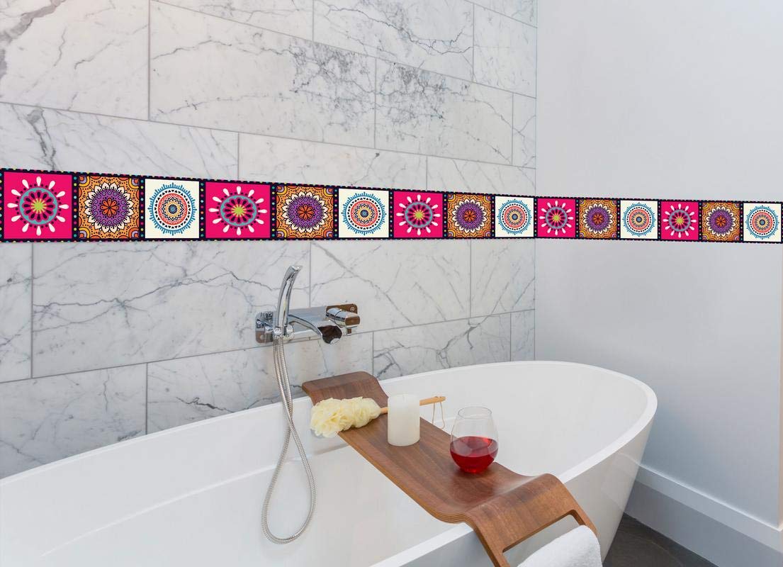 Boplo Traditional Flowers Tile Sticker Boplo Traditional Flowers Tile Sticker