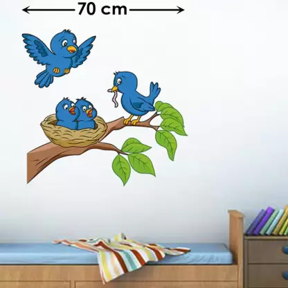 1bhaav Blue Birds Wall Sticker (3) 1bhaav Blue Birds Wall Sticker