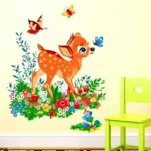 1bhaav Deer with Butterflies Stickers