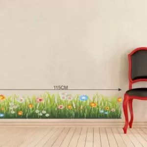 1bhaav Grass with Flowers Sticker