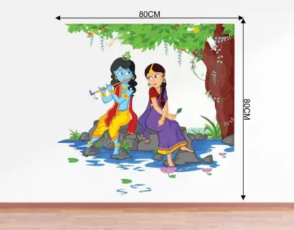 1bhaav Lord Krishna Wall Sticker (2)