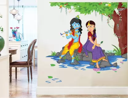 1bhaav Lord Krishna Wall Sticker (4)
