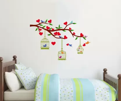 1bhaav Love Birds Wall Stickers (3)