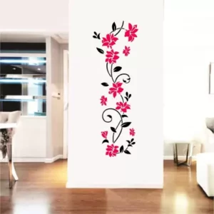 1bhaav Pink Floral Wall Stickers