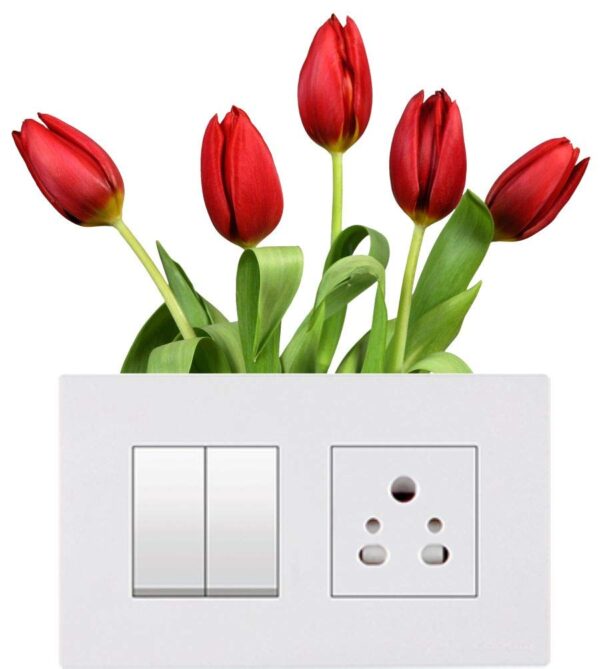 1bhaav Flowers Switch Board Sticker