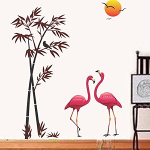 1bhaav Flamingos Wall Sticker