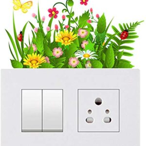 1bhaav Flowers Switch Board Sticker