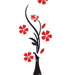 1bhaav Flowers Vase Sticker