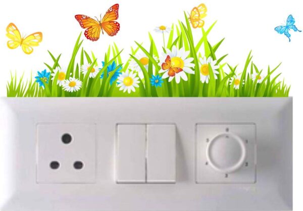 1bhaav Flowers Switch Board Sticker