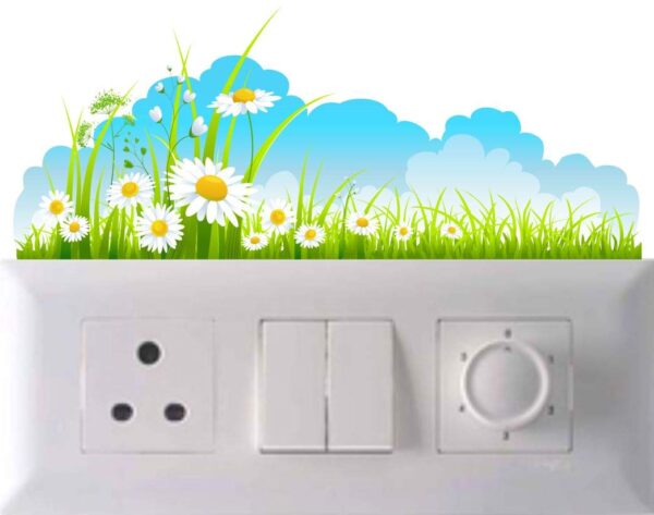 1bhaav Flowers Switch Board Sticker