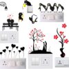 1bhaav Flowers Switch Board Sticker