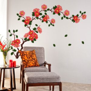 1bhaav Antique Flowers Wall Stickers