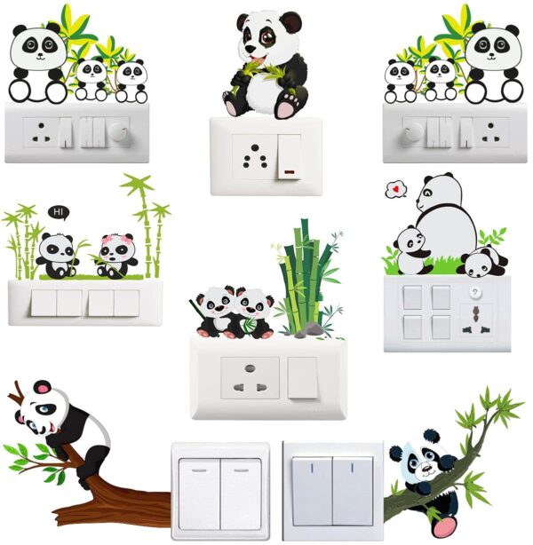 1bhaav Panda Switch Board Sticker