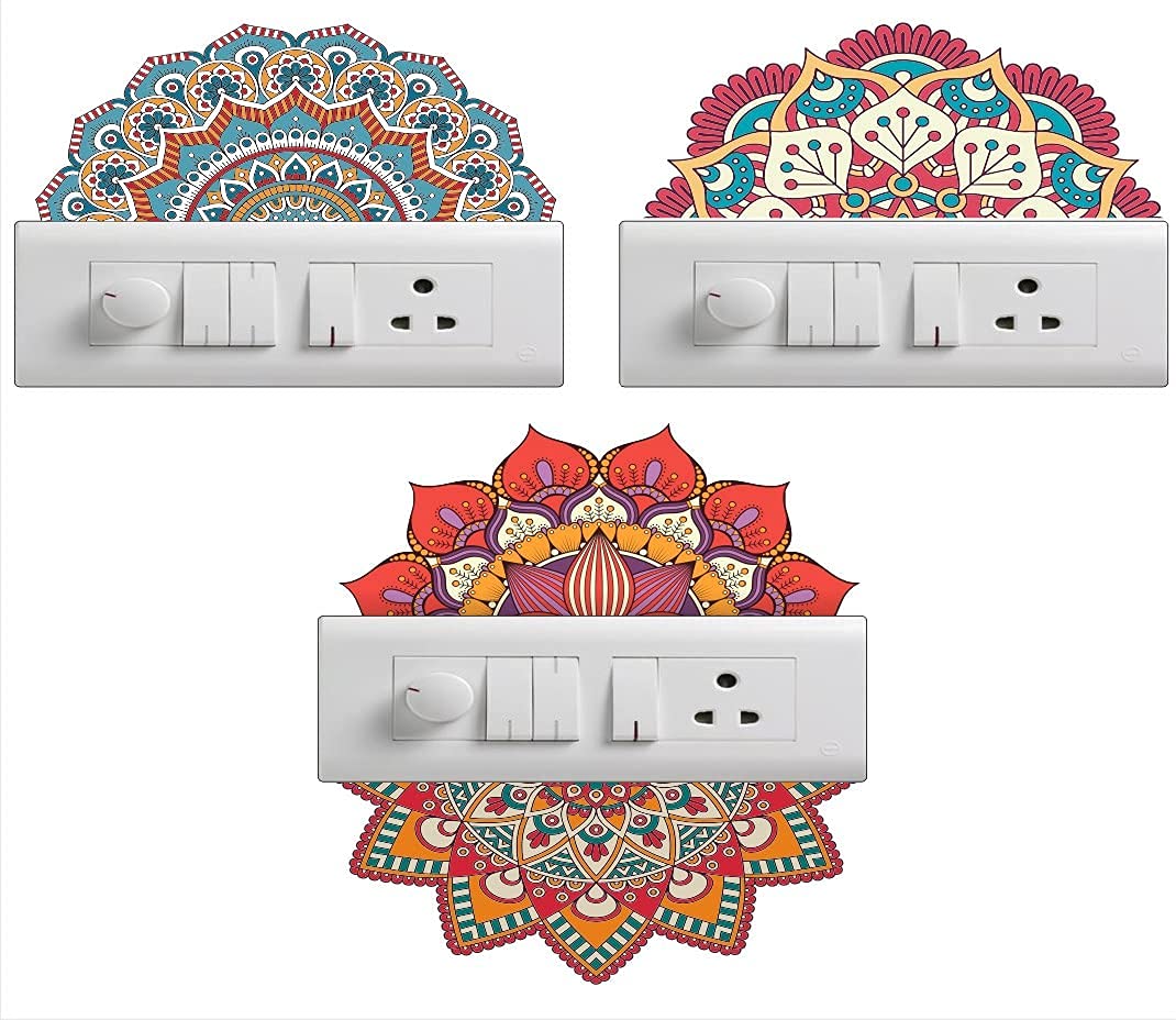 1bhaav Rangoli Floral Switch Sticker 1bhaav Rangoli Floral Switch Sticker