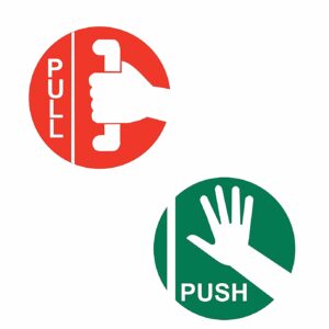 Boplo Push Pull Sign Stickers
