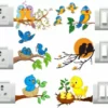 1bhaav Birds Switch Board Sticker