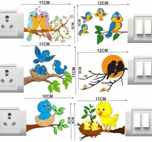 1bhaav Birds Switch Board Sticker