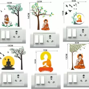 1bhaav Buddha Switch Board Sticker