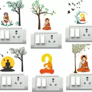 1bhaav Buddha Switch Board Sticker