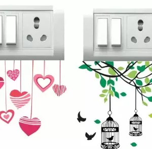 1bhaav Heart Design Switch Sticker