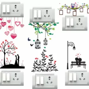 1bhaav Heart Design Switch Sticker