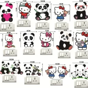 1bhaav kitty Panda Switch Board Sticker