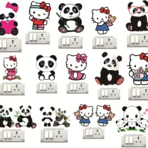 1bhaav kitty Panda Switch Board Sticker