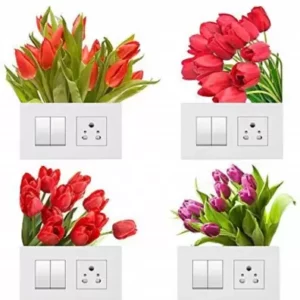 1bhaav Decorative Flower Switch Sticker