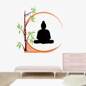 1bhaav Buddha Meditation Wall Stickers