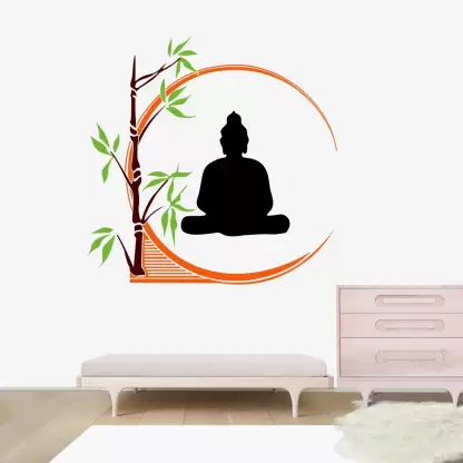 1bhaav Buddha Meditation Wall Stickers (1) 1bhaav Buddha Meditation Wall Stickers