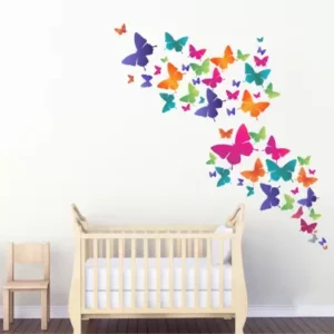 1bhaav Colourful Butterflies Wall Stickers