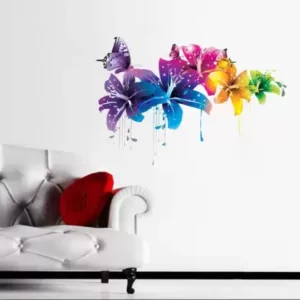 1bhaav Flowers with Butterfly Sticker