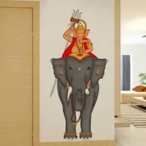 1bhaav Ganesha Elephant Ride Wall Sticker
