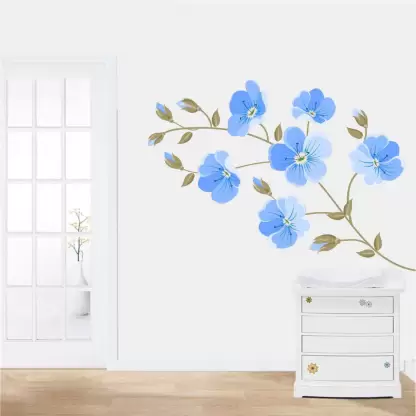 1bhaav Indigo Flowers Wall Sticker (3)