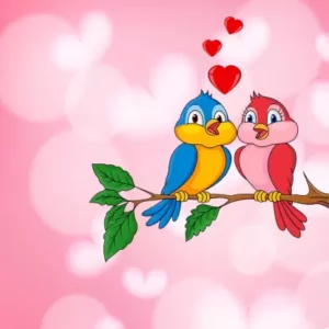 1bhaav Love Birds Sticker