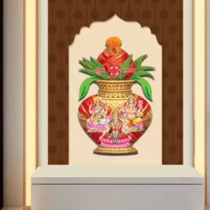 1bhaav Pooja With kalash Wall Sticker