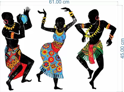 1bhaav Tribal Dancers Wall Sticker (2)