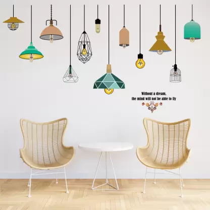 1bhaav Decorative Hanging Lamp With Life Quotes Self Adhesive Sticker (1) 1bhaav Decorative Hanging Lamp With Life Quotes Self Adhesive Sticker