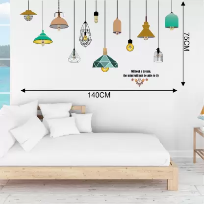 1bhaav Decorative Hanging Lamp With Life Quotes Self Adhesive Sticker (2)