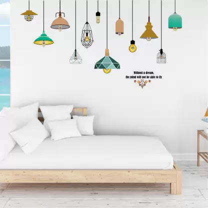 1bhaav Decorative Hanging Lamp With Life Quotes Self Adhesive Sticker (3)