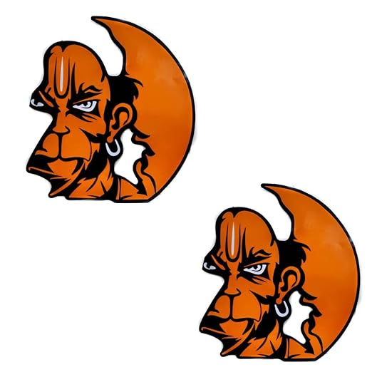 1bhaav Shimankana Round Hanuman Ji Sticker for CarBike