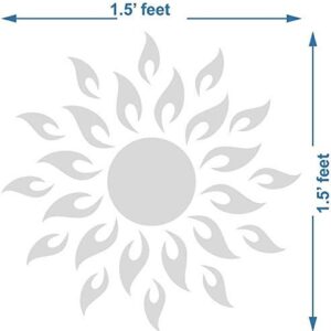 1BHAAV Sun Golden with Golden 20 Butterfly 3D Acrylic Decorative Mirror Wall Sticker