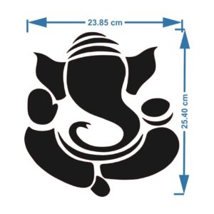 1BHAAV Ganpati Golden Mirror Sticker for Wall Acrylic Mirror 3D Sticker Acrylic mirror wall decor stickers are a stylish