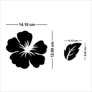 1BHAAV Flower & Leaf Golden Decorative Mirror Stickers 3D Acrylic Stickers