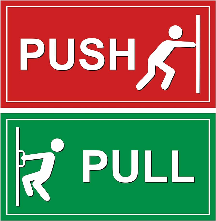 Push & Pull Stickers