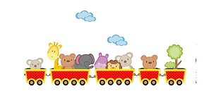WD102 1bhaav Animal Joy Train Colorful Design Wall Sticker also known as wall decals or wall art, are decorative elements