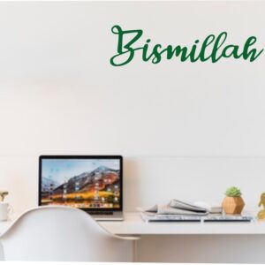 1bhaav Bismillah Green Colour Wall Sticker