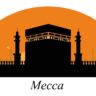 1bhaav Mecca Design Islamic Wall Sticker