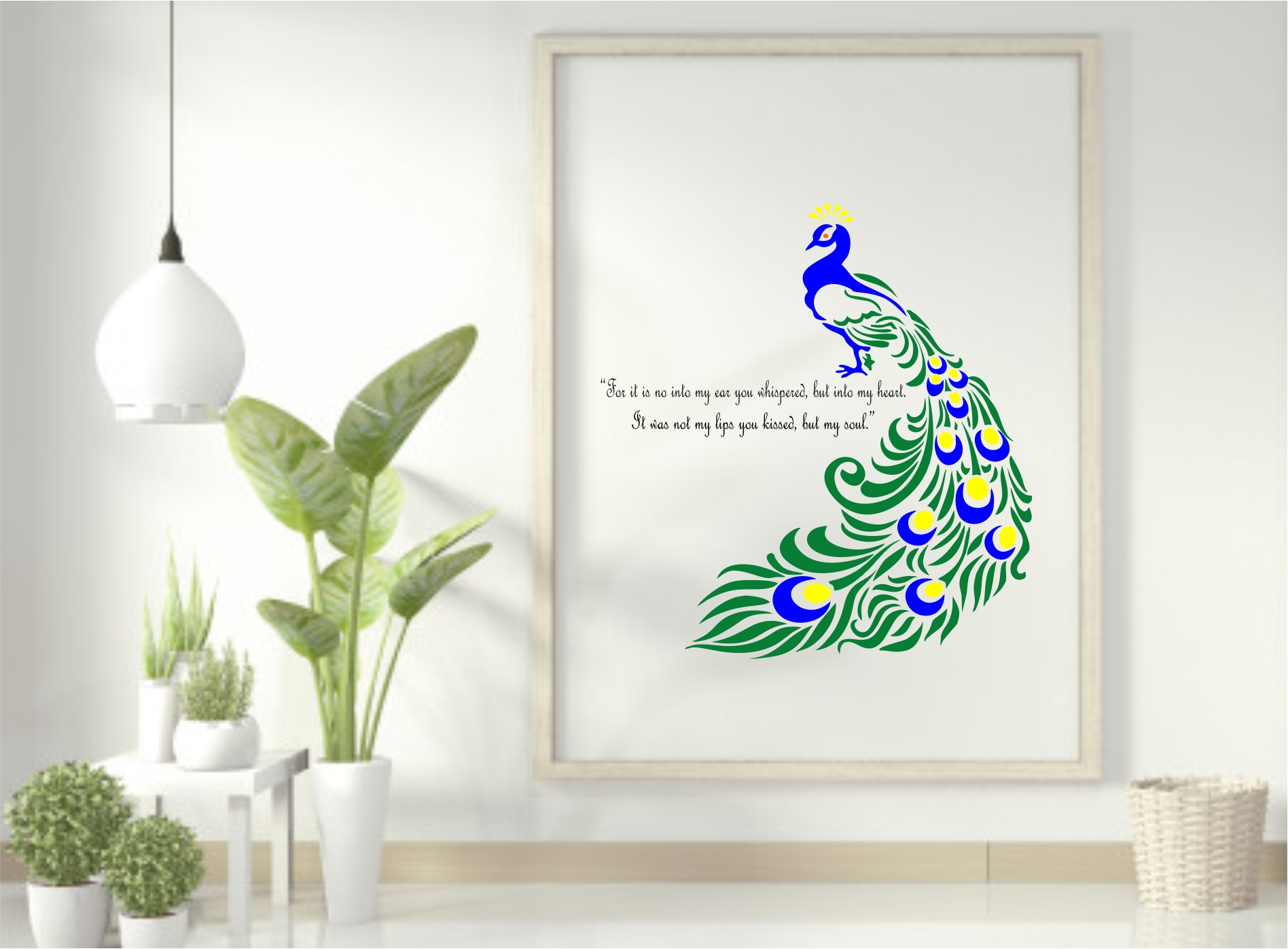 WD125-D 1bhaav Beautiful Peacock Design Decorative Wall Sticker